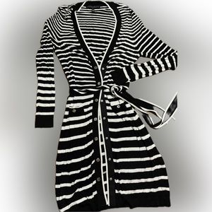 WHBM duster cardigan w tie belt